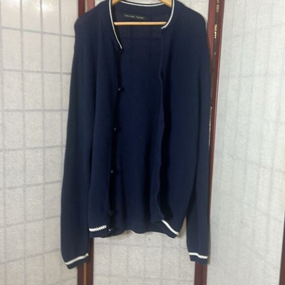 ZARA MAN KNIT CARDIGAN SWEATER BUTTON‎ DOWN SIZE L - Picture 3 of 8